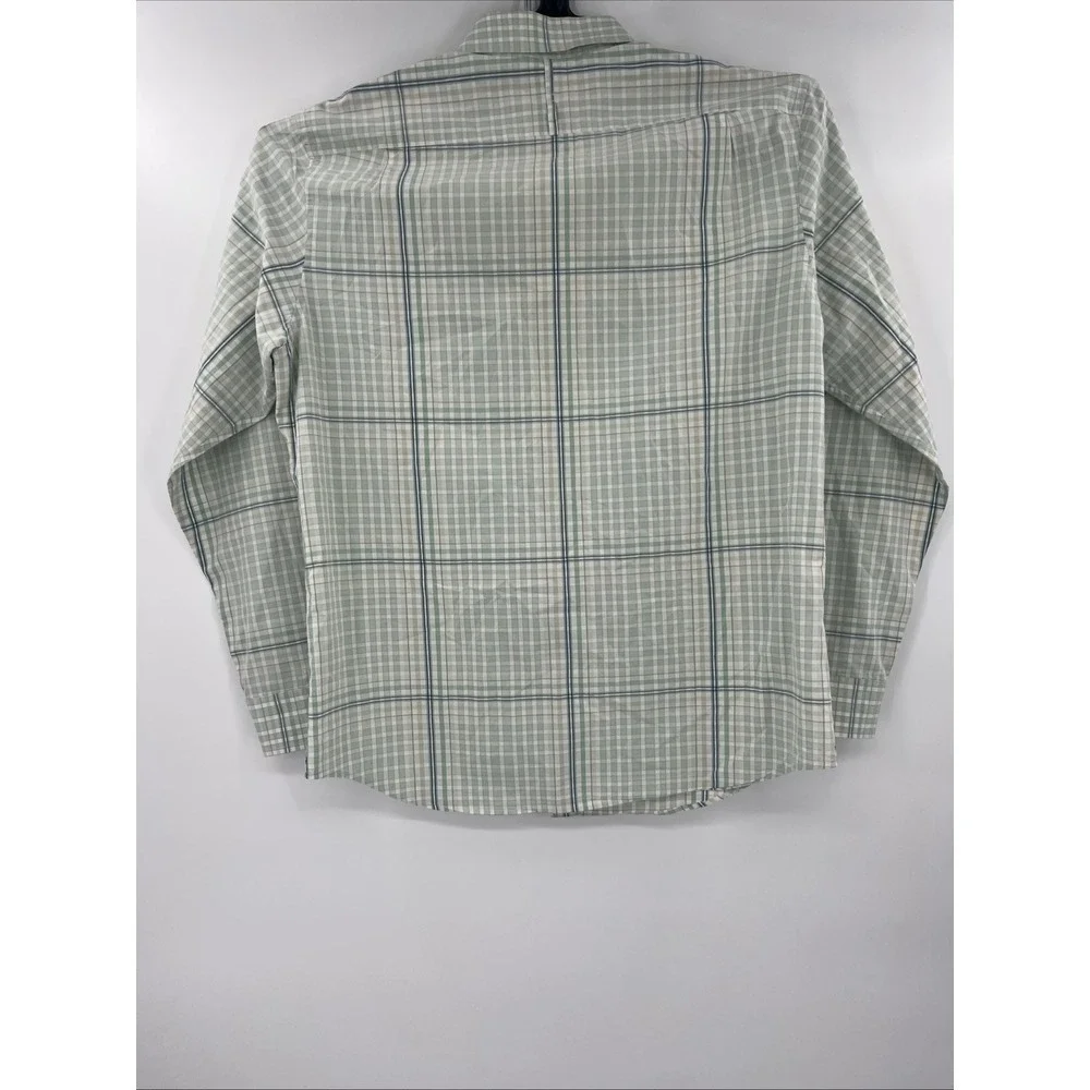 Banana Republic Men's Green‎ Stripe Button Down Long Sleeve Shirt L (16-16 1/2)